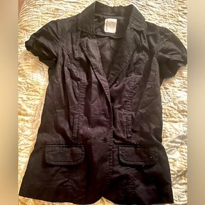 Smart set linen jacket with short sleeves